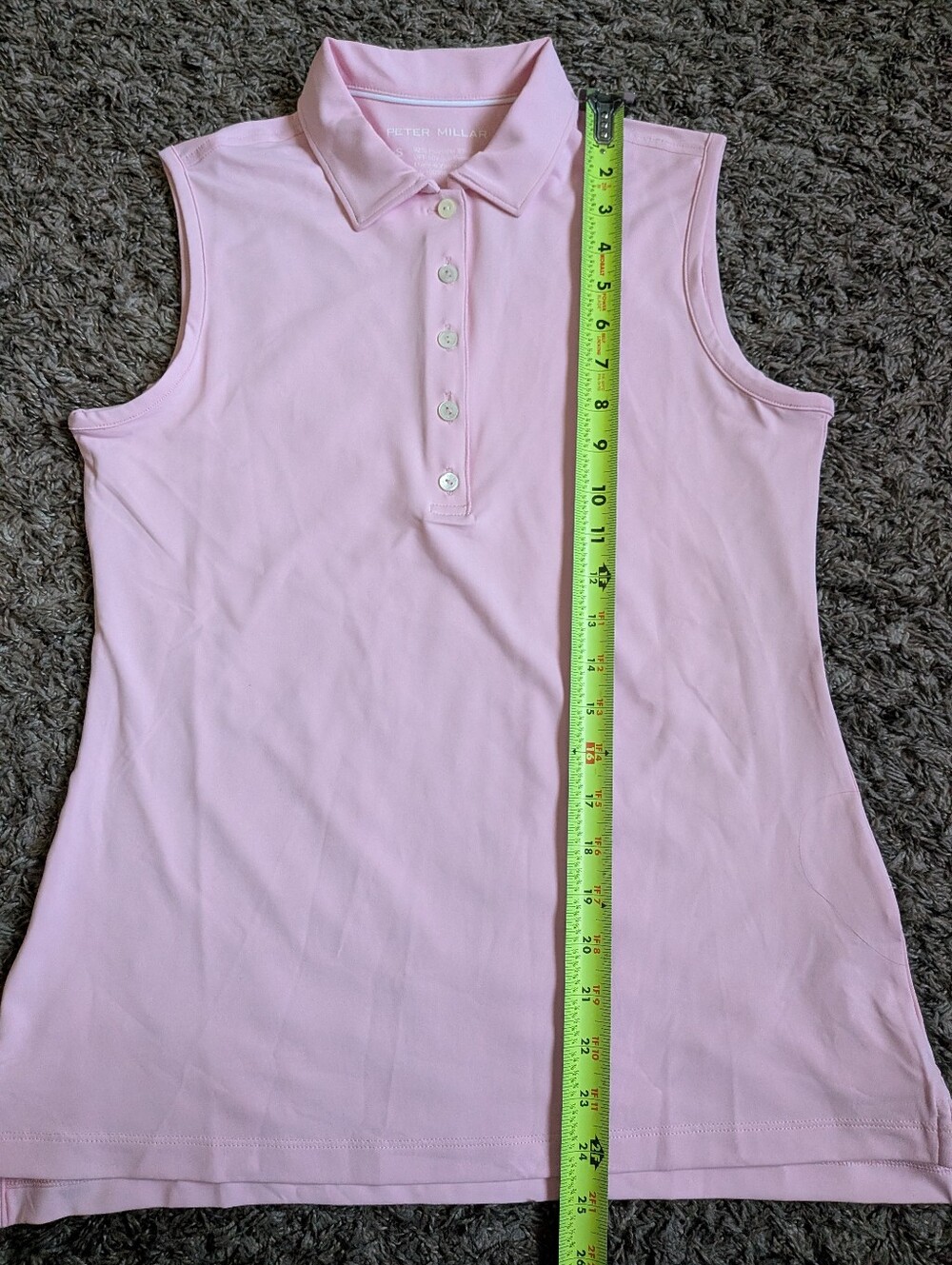 NWT Peter Millar Pink Athletic UPF 50+ Sleeveless Polo Shirt Women's S - Picture 5 of 7